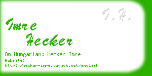 imre hecker business card